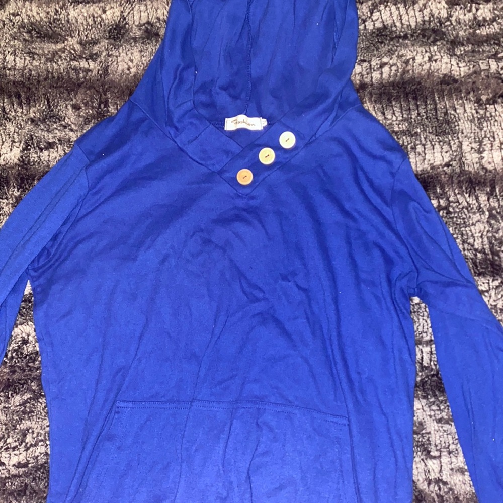 Blue hoodie